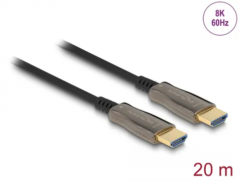 Delock Aktivní optický kabel HDMI 20m černá / 8K / 60Hz  