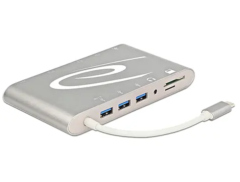 Delock USB Type-C 3.1 Dokovací stanice bílá / 4K / 30Hz 