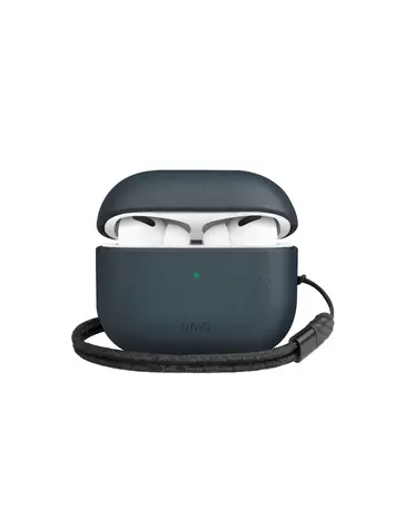 Uniq Terra kožené pouzdro pro Apple AirPods 2021 modrá