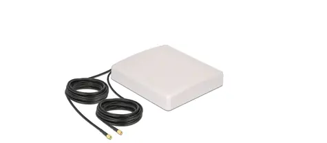 Delock LTE MIMO Antenna 2 x SMA Plug 8 dBi directional with connection cable RG-58 10m bílá