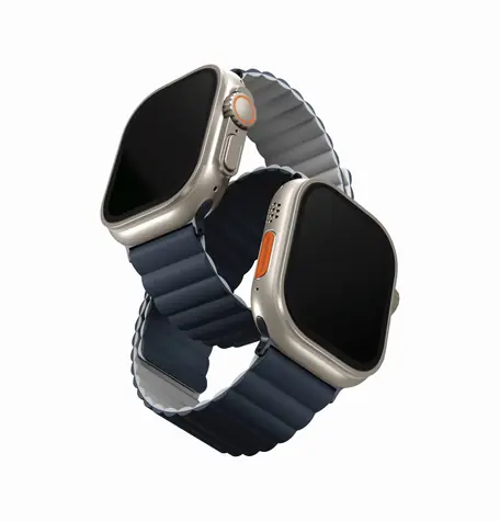 Uniq Revix Reversible Magnetic oboustraný magnetický pásek pro Apple Watch 49/45/44/42MM modro-šedá