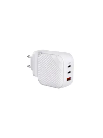 Uniq Verge Pro 66W GAN USB-C nabíječka bílá / výstupy 2x USB-C & USB-A / podpora PD / 66W