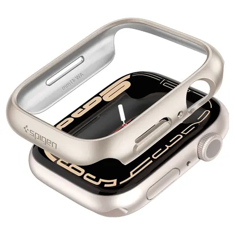 Spigen Thin Fit ochranný kryt pro Apple Watch 8/7 41mm béžová