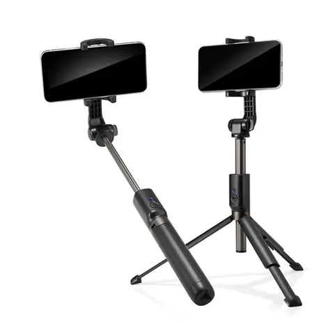 Spigen S530W Selfie Stick Tripod černá / Stativ na telefon / šířka 5.6 cm až 8.4 cm