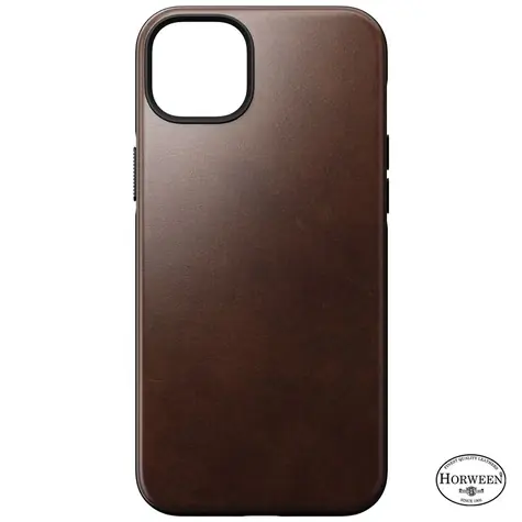Nomad Modern Leather MagSafe kryt pro Apple iPhone 14 Plus tmavě hnědá