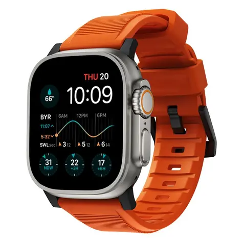 Nomad Rugged Strap řemínek pro Apple Watch oranžová-černá