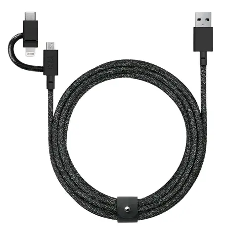 Native Union Belt Universal Cable USB-C/Lightning 1.5m černá
