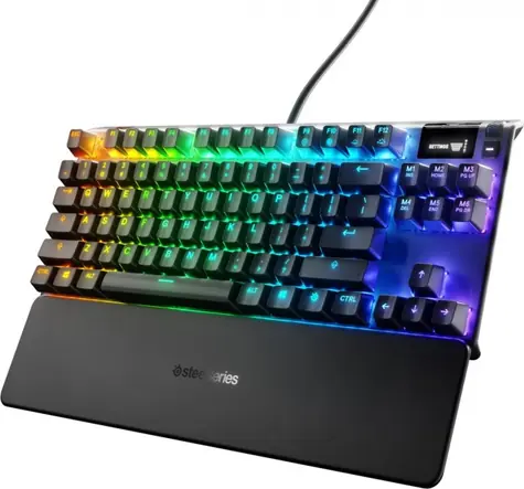 SteelSeries Apex 7 TKL - Red (US) černá / Herní klávesnice / Mechanická / QX2 Red / RGB podsvícení / US layout