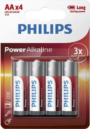 Philips LR6P4B/10 baterie AA Power Alkaline - 4ks