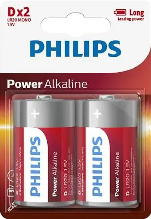 Philips baterie D Power Alkaline - 2ks