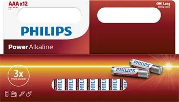 Philips baterie AAA Power Alkaline - 12ks