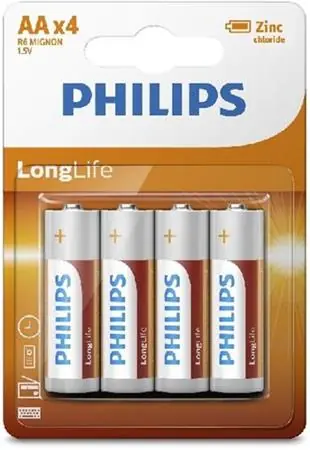 Philips baterie AA Long Life - 4ks