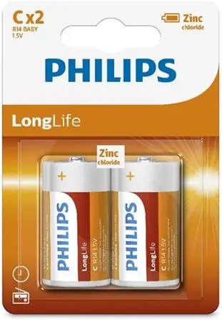 Philips R14L2B/10 baterie C Long Life - 2ks