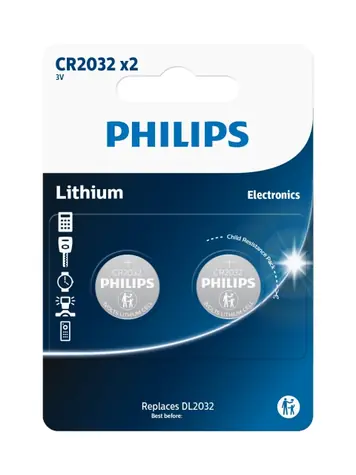 Philips baterie CR2032 Lithium - 2ks
