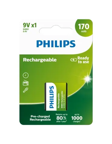 Philips baterie 9V Rechargeable - 1ks