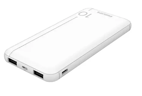 Philips DLP1810NW/62 bílá / Powerbank / 10000 mAh / 2x USB-A
