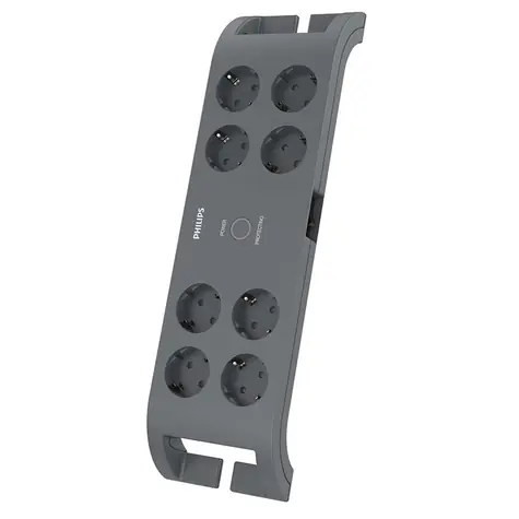 Philips SPN3180A/60 šedá / Přepěťová ochrana / 8 zásuvek 