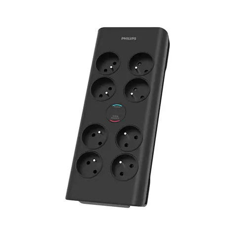 Philips SPN7080BA/60 černá / Přepěťová ochrana / 8 zásuvek