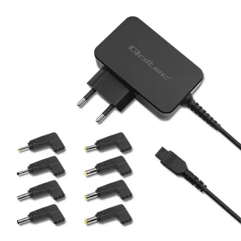 Qoltec 51025 Univerzální napájecí adaptér černá / 45W / 19V / 2.31A / 8 koncovek