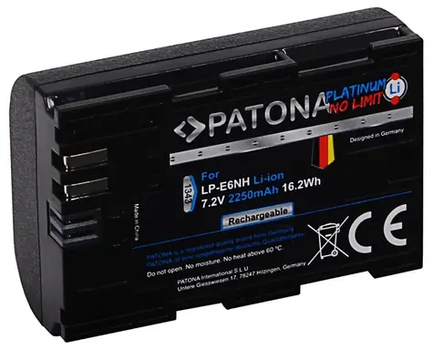 PATONA baterie pro foto Canon LP-E6NH 2250mAh / Li-Ion