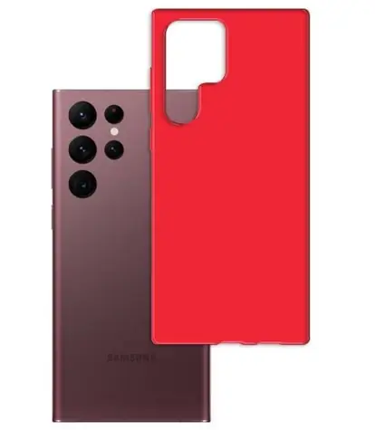 3mk Matt Case ochranný kryt pro Samsung Galaxy S23 Ultra strawberry/červená