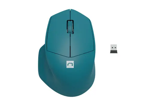 Natec Siskin 2  modrá / bezdrátová optická myš / 1600 DPI / 2.4Ghz / BT / 3 tlačítka