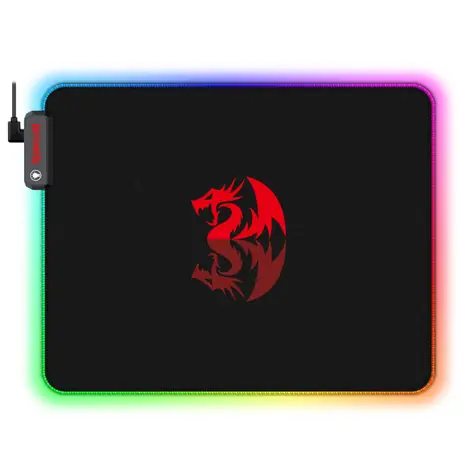 Redragon P026 RGB Pluto černá / Podložka pod myš / RGB / 230 x 260 x 3 mm / doprodej