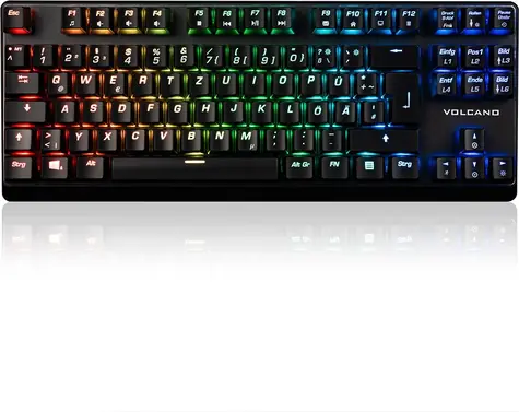 MODECOM Volcano Lanparty PLUS RGB černá / Klávesnice / mechanická / Outemu Brown / USB / DE