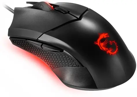 MSI Clutch GM 08 černá / Herní optická myš / 4200 DPI / 6 tlačítek / USB / drátová / podsvícená 