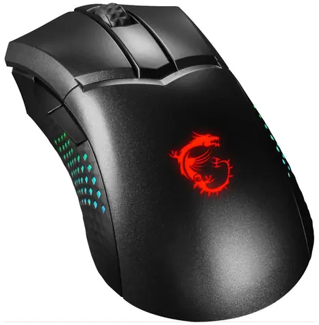 MSI Clutch GM51 Lightweight Wireless černá  / Herní optická myš / nabíjecí stanice / 26000 DPI / 6 tlačítek / USB / RGB