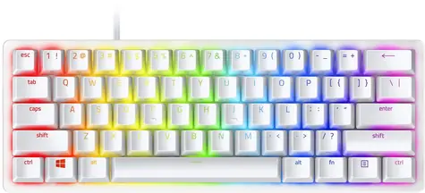 Razer Huntsman Mini - Mercury Ed. Red Switch US bílá / Herní klávesnice / mechanická / drátová / spínače Razer Optical