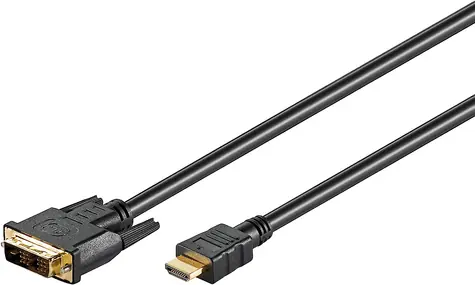 Goobay 51881 kabel HDMI M na DVI-D M 1.5 m / pozlacené konektory