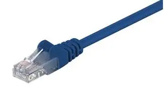Goobay 68345 CAT 5e patch kabel U/UTP 10 m modrá