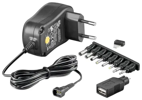 Goobay Univerzální napájecí adaptér 3-12V/600mA s USB