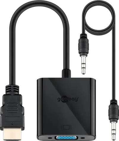 Goobay 68793 adaptér HDMI na VGA černá