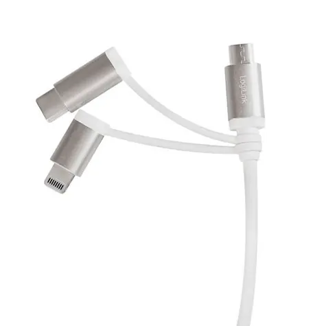 LogiLink CU0126 USB-A 2.0 (M) - microUSB & USB-C & Lightning (M) kabel 1m