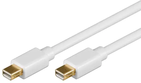 PremiumCord Mini DisplayPort přípojný kabel M-M bílá / 1 m / pozlacené konektory