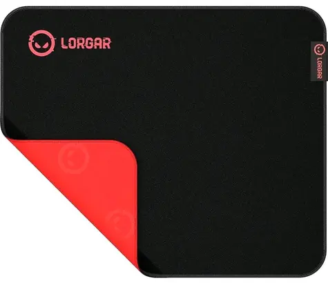 Lorgar Main 323 (M) černo-červená / Herní podložka pod myš / 360 x 300 x 3 mm