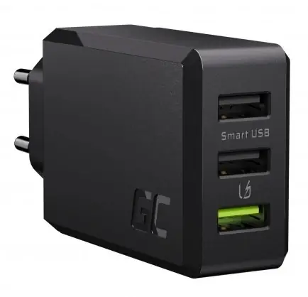 Green Cell GC ChargeSource 3 Nabiječka černá / QC / 30W / 3x USB