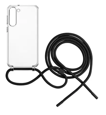 FIXED Pure Neck Pouzdro s černou šňůrkou na krk pro Samsung Galaxy S23+