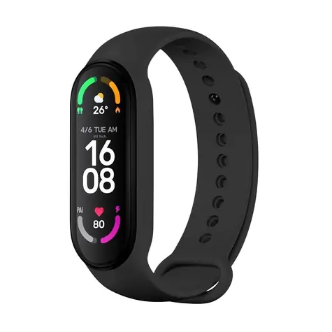 FIXED Silicone Strap Silikonový řemínek pro Xiaomi Band 7 & Mi Band 6 & Mi Band 5 černá