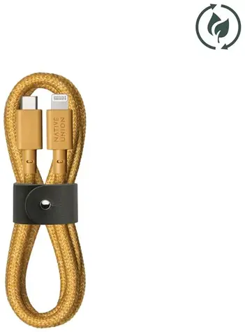 Native Union Belt Cable USB-C - Lighning 1.2m oranžová