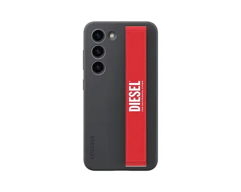 SAMSUNG Poutko Diesel k silikonovému zadnímu krytu s poutkem pro Samsung Galaxy S23/ S23+/Ultra červená