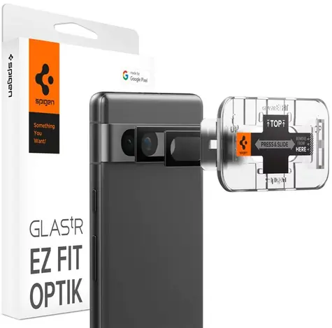 Spigen Glass tR EZ Fit Optik ochranné sklo pro Google Pixel 7a černá 2ks 