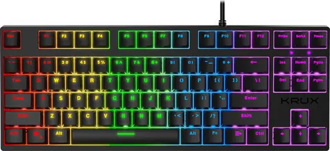 KRUX Atax RGB Outemu Red TKL černá / US / Mechanická / USB 2.0 / herní