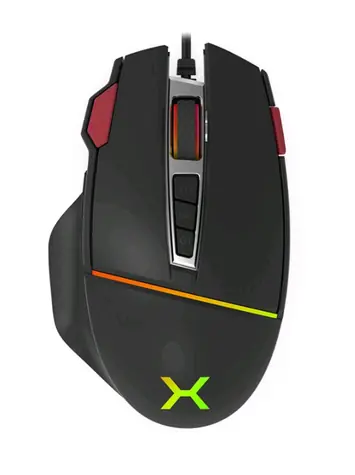 KRUX Fuze PRO černá  / Herní myš / 11 tlačítek / optická / 12 000 DPI / USB / RGB / 1.8m