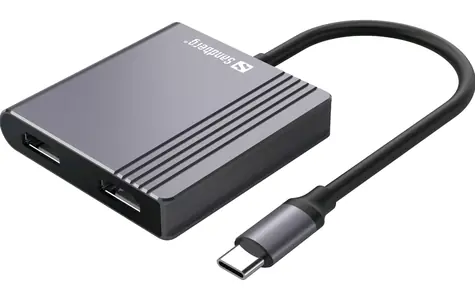 Sandberg USB-C Dock / dokovací stanice / 2xHDMI / USB-A 3.0 / USB-C PD 100W