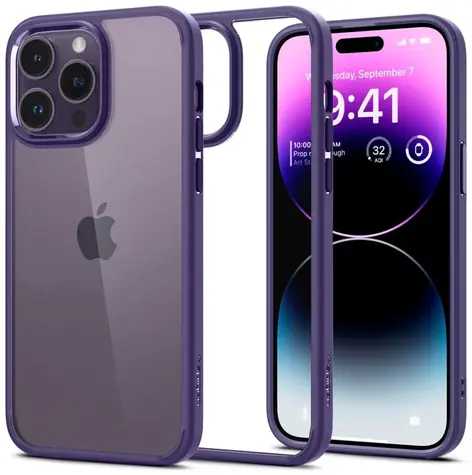 Spigen Ultra hybrid ochranný kryt pro Apple iPhone 14 Pro fialová