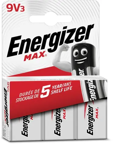 Energizer MAX 9V 3pack alkalické / 3ks 