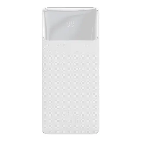 Baseus Bipow Powerbank 10000mAh (15w) bílá / 15W / 2x USB-A / 1x USB-C